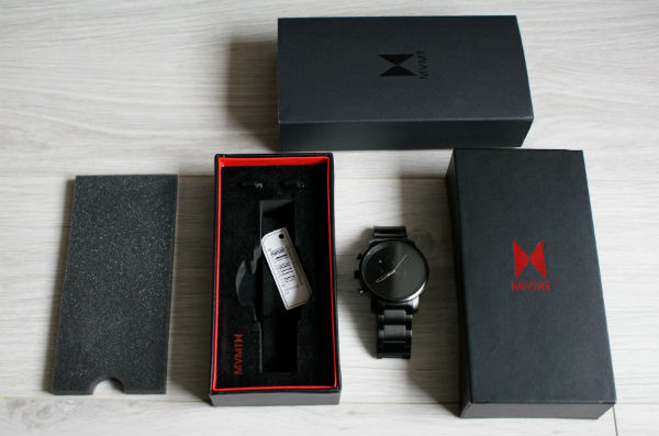 zegarek MVMT Chrono Black Leather zawartość opakowania